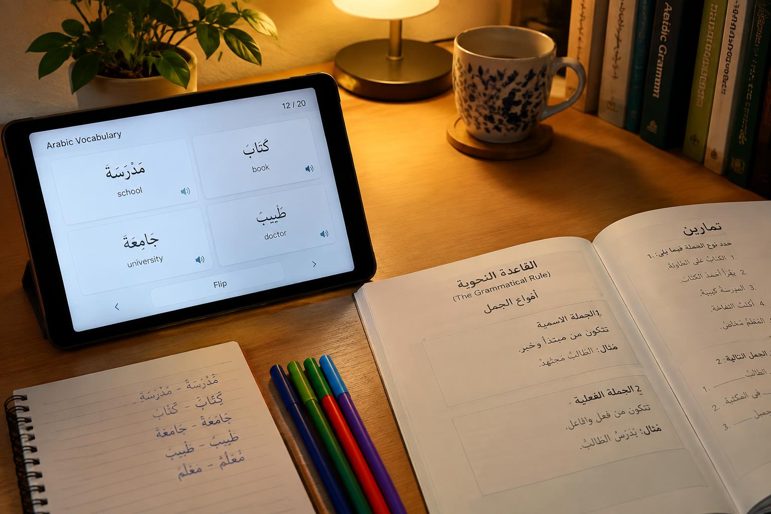 Weekday Arabic Course online class illustration